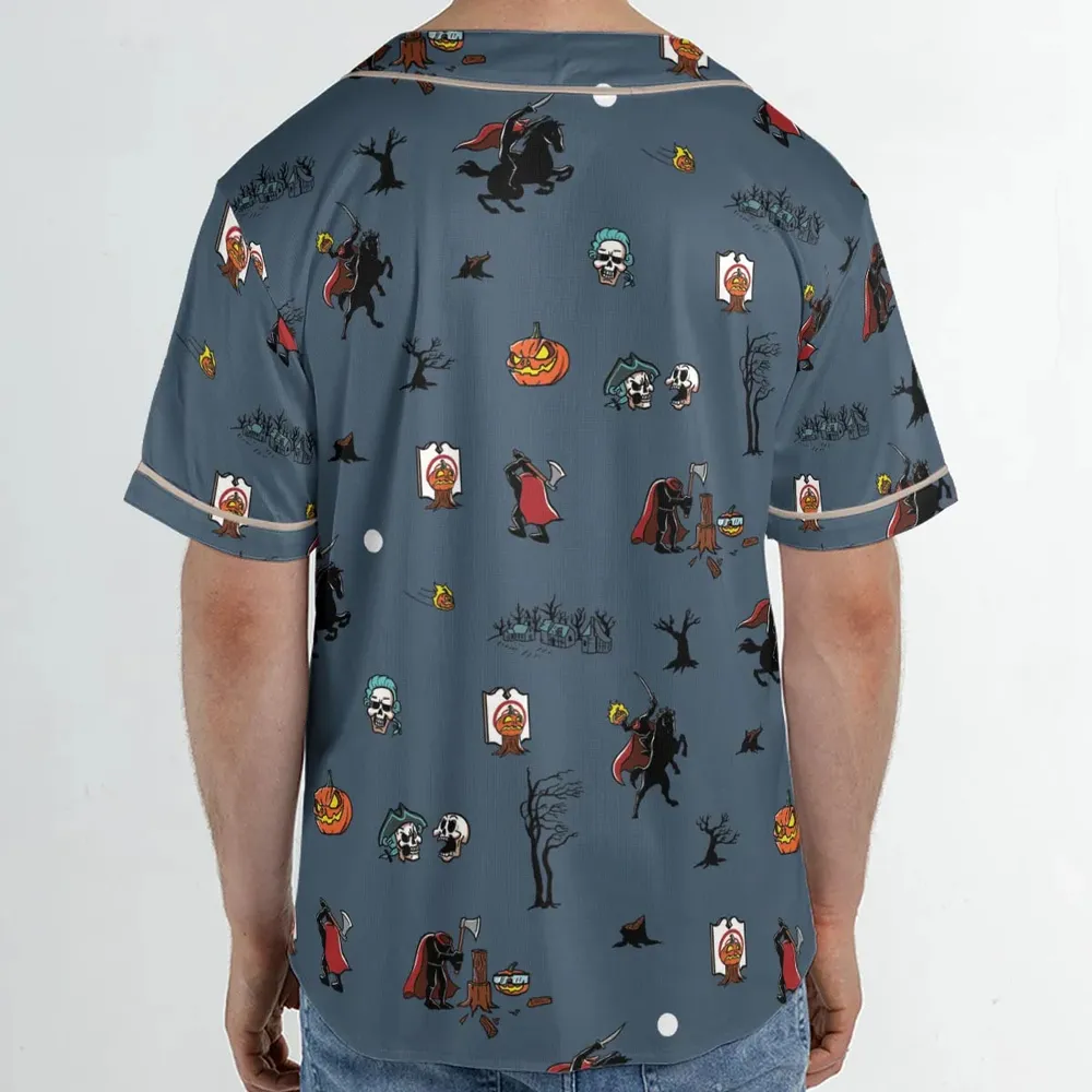 Headless Horseman Ichabod and Mr. Toad Unisex Baseball Jersey - 2