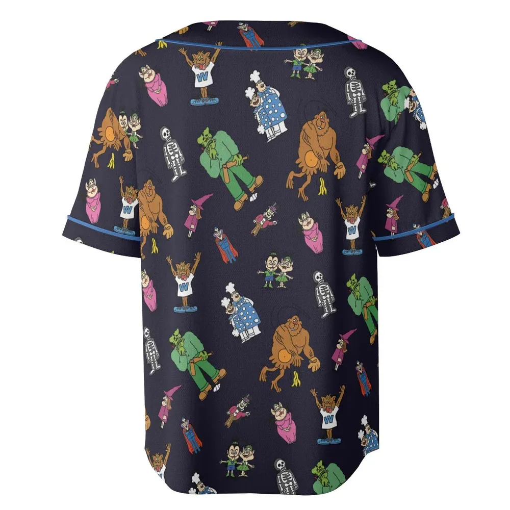 Nostalgic Food Mascots Burger Chef Unisex Baseball Jersey - 4