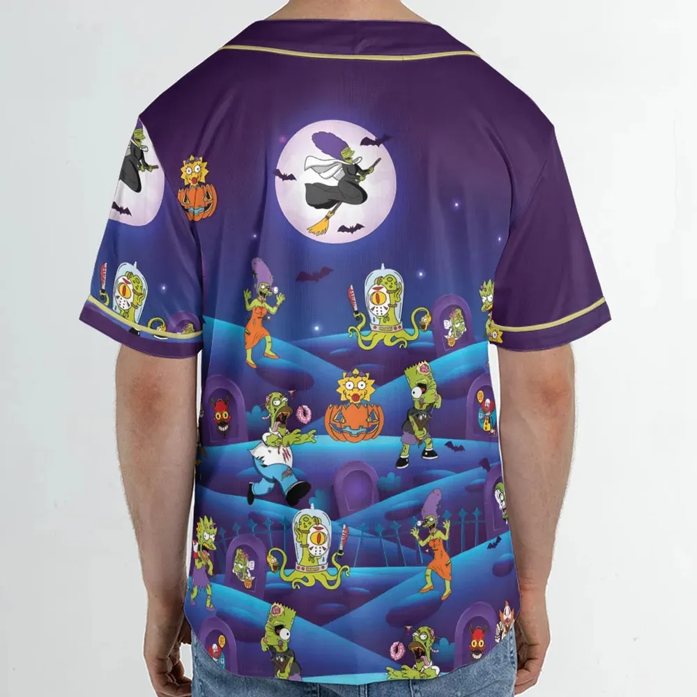 Horror Night The Simpsons Unisex Baseball Jersey - 2