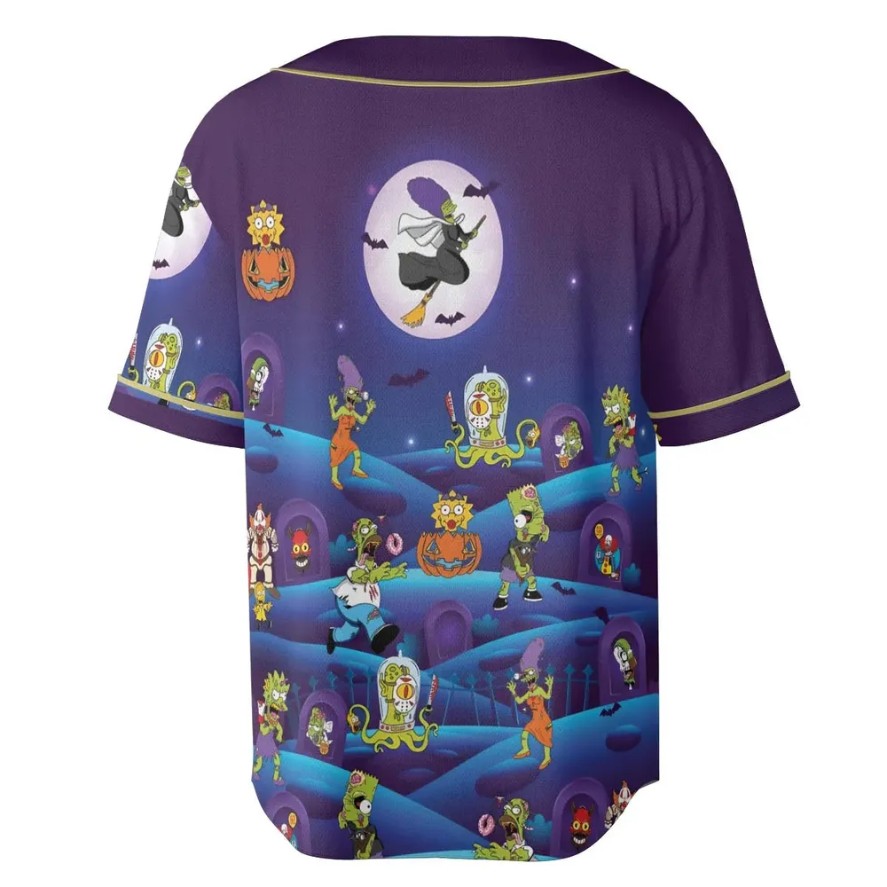 Horror Night The Simpsons Unisex Baseball Jersey - 4