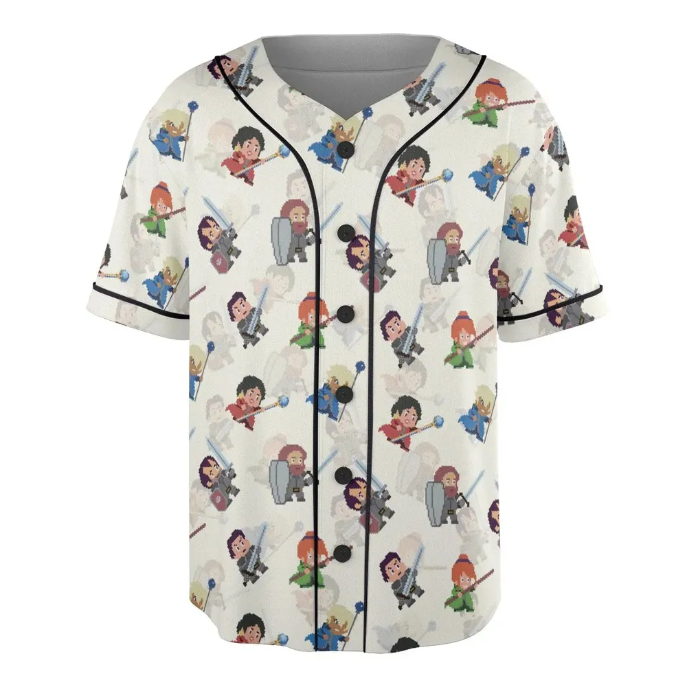 Pixel Fantasy Final Fantasy Unisex Baseball Jersey - 3