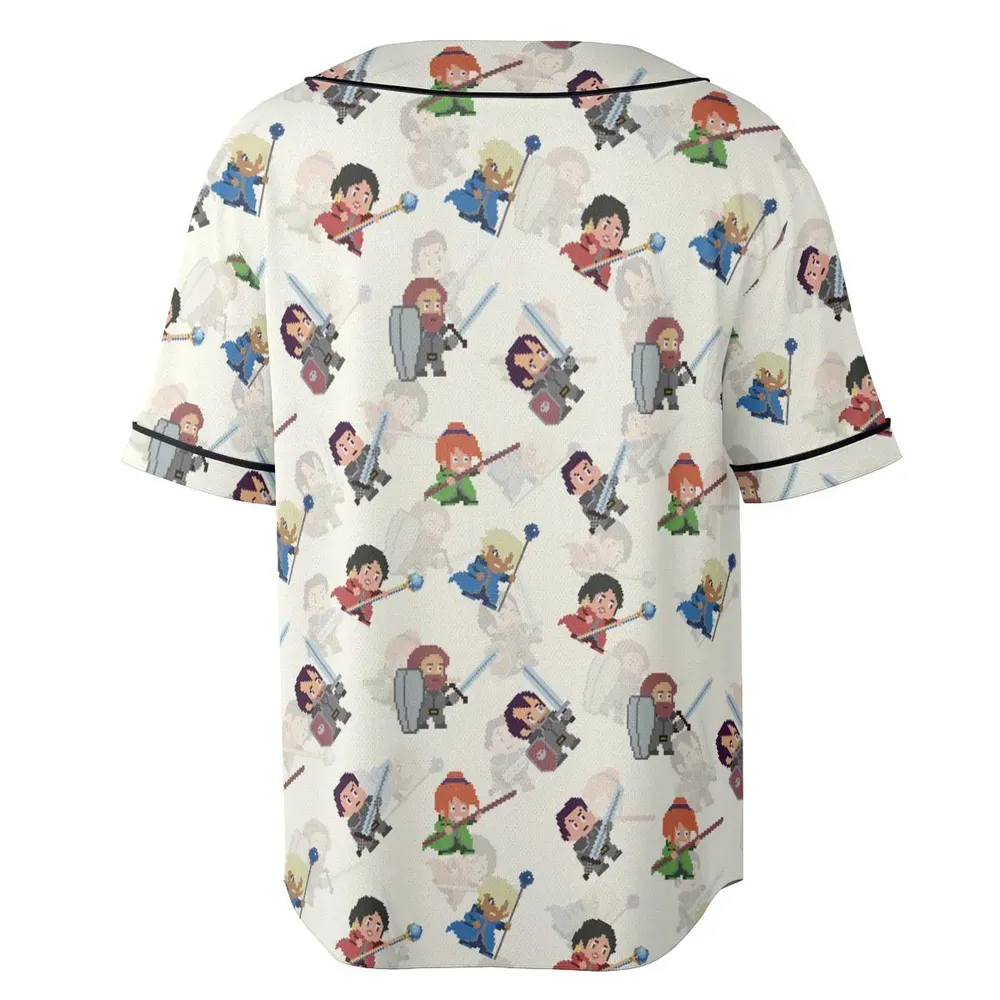 Pixel Fantasy Final Fantasy Unisex Baseball Jersey - 4