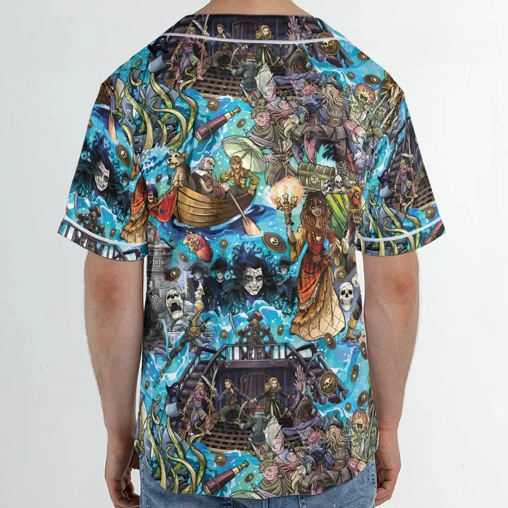 Travel And Fight Pirates of the Caribbean Unisex Baseball Jersey - 2