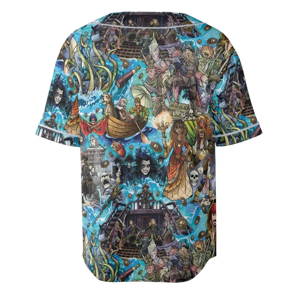 Travel And Fight Pirates of the Caribbean Unisex Baseball Jersey - 4