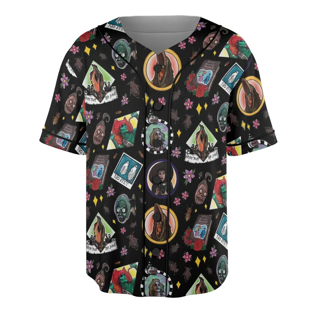 Showtime Beetlejuice Themed Unisex Baseball Jersey - 3