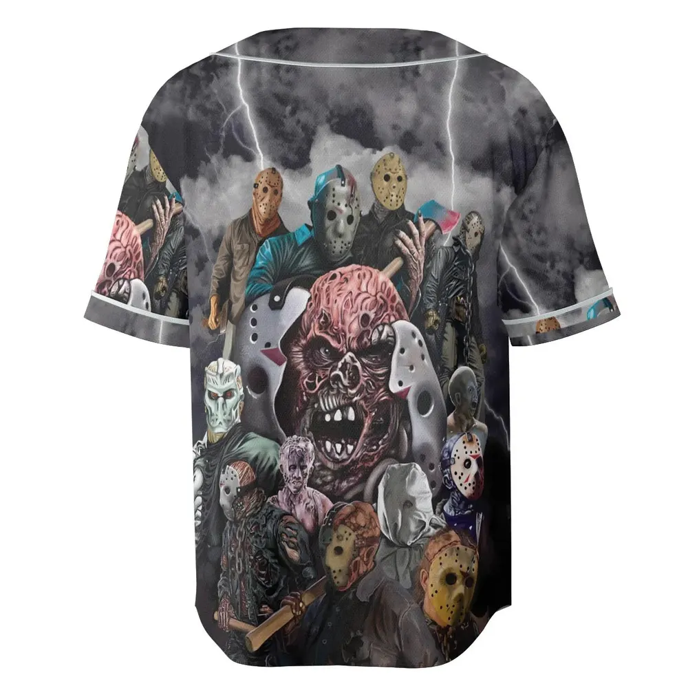 Jason Voorhees Evolution Unisex Baseball Jersey - 4