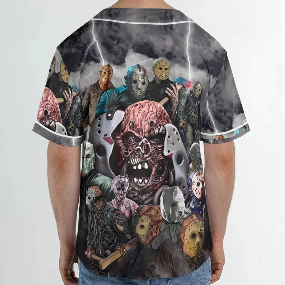 Jason Voorhees Evolution Unisex Baseball Jersey - 2