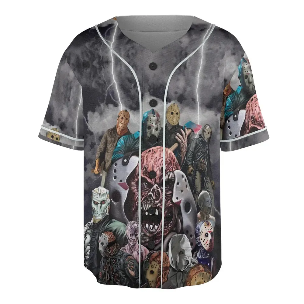 Jason Voorhees Evolution Unisex Baseball Jersey - 3
