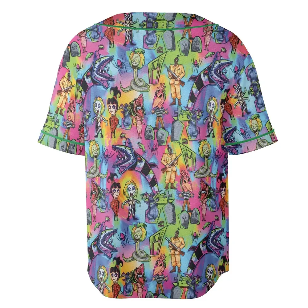Hauntingly Stylish Beetlejuice Unisex Baseball Jersey - 4