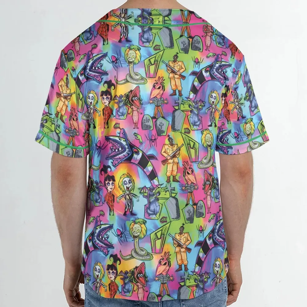 Hauntingly Stylish Beetlejuice Unisex Baseball Jersey - 2