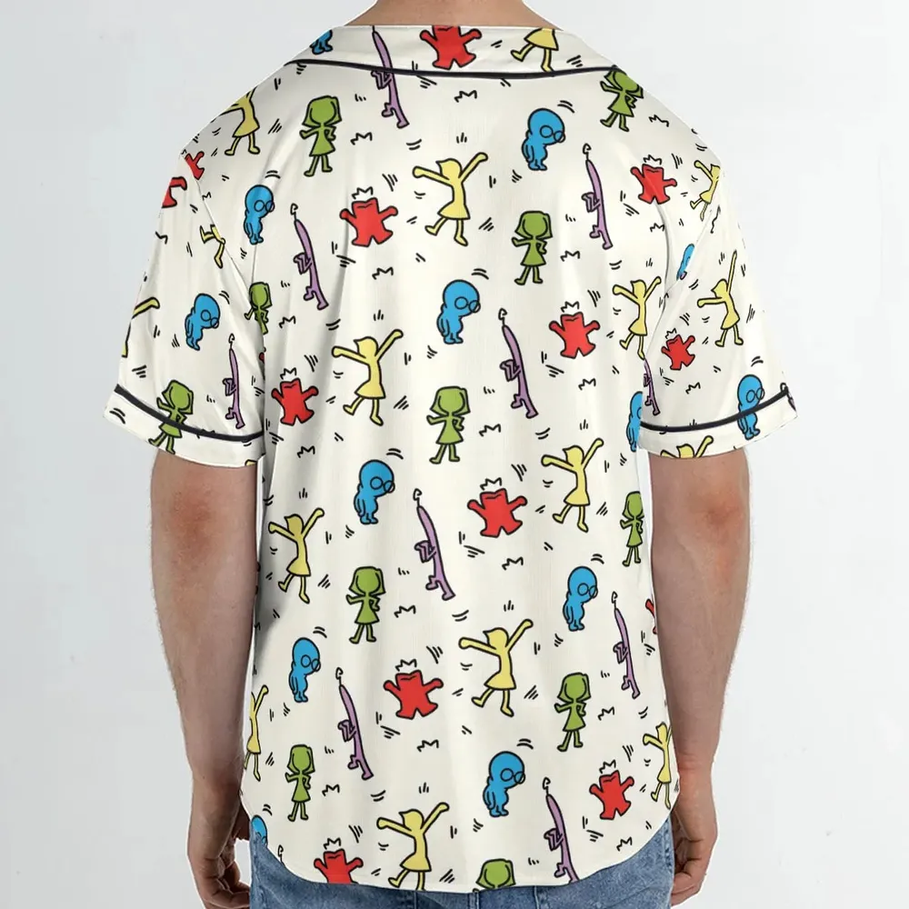 Emotions Pop Inside Out Haring Unisex Baseball Jersey - 2