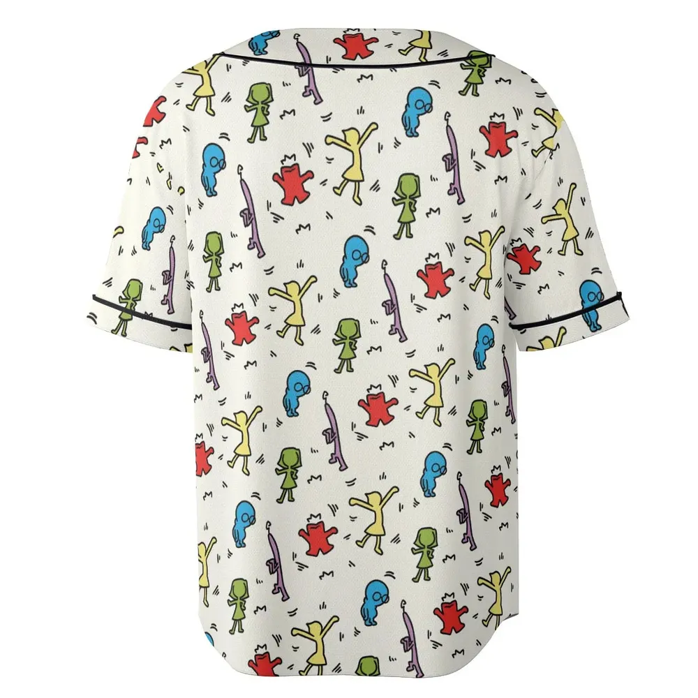 Emotions Pop Inside Out Haring Unisex Baseball Jersey - 4