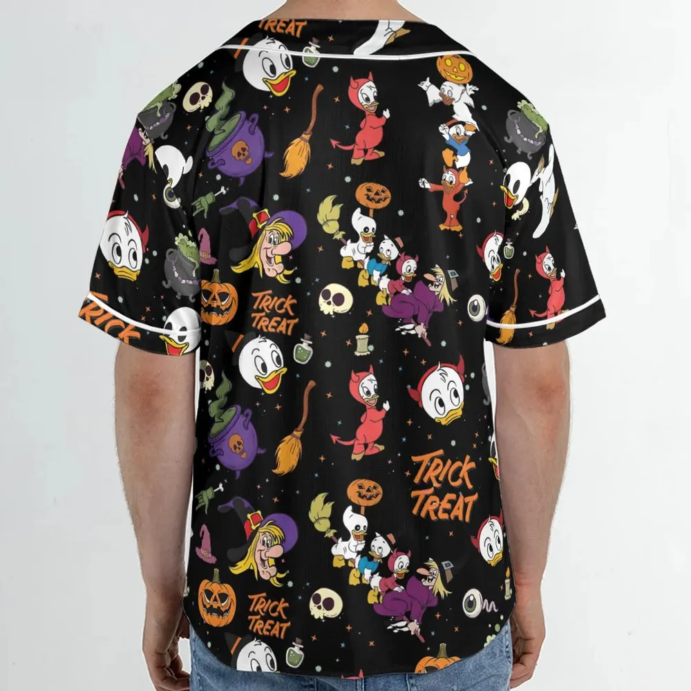 Huey, Dewey and Louie Duck Halloween Unisex Baseball Jersey - 2