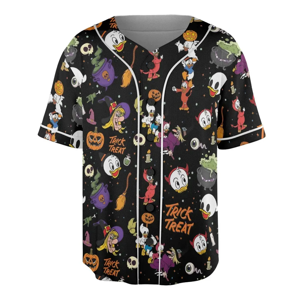 Huey, Dewey and Louie Duck Halloween Unisex Baseball Jersey - 3