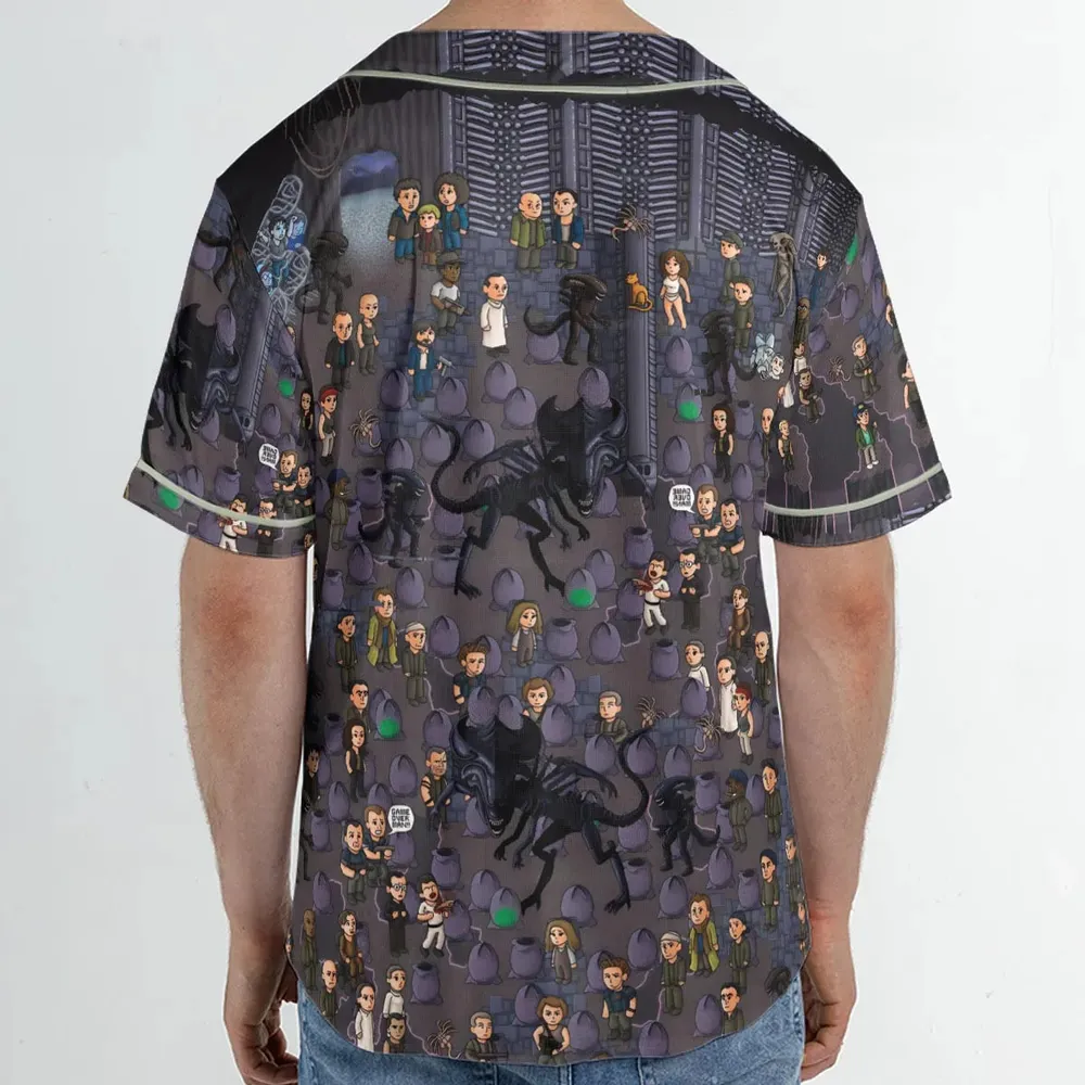 Out of Space Alien Unisex Baseball Jersey - 2
