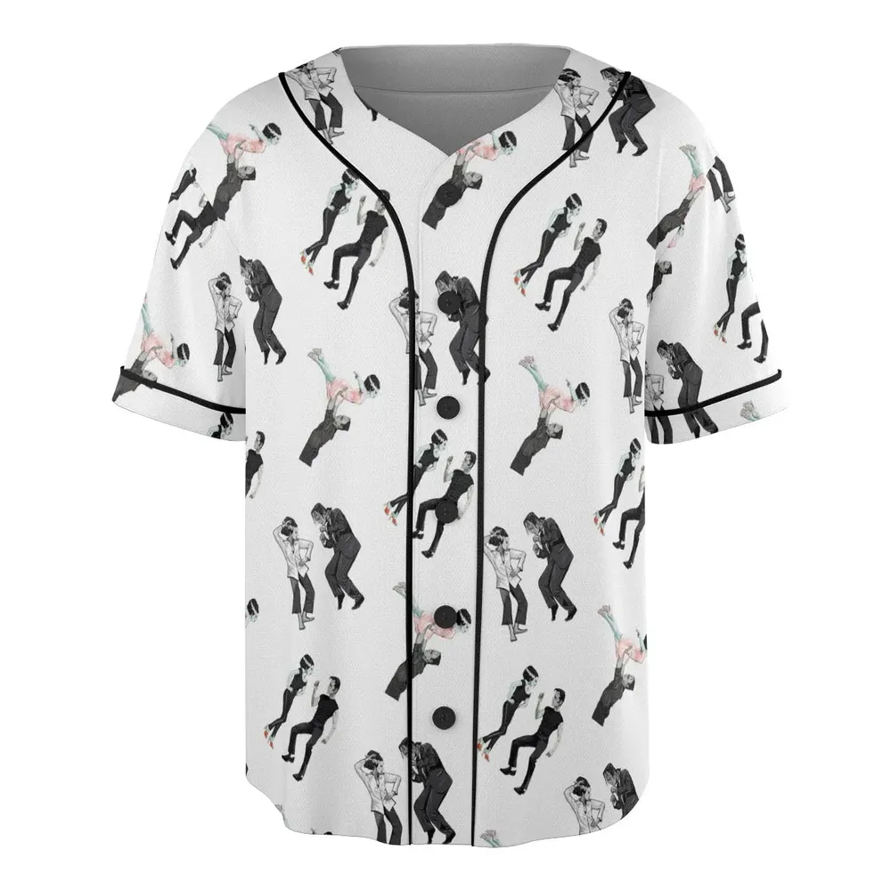 Frankenstein And Bride Movie Dance Scenes Unisex Baseball Jersey - 3