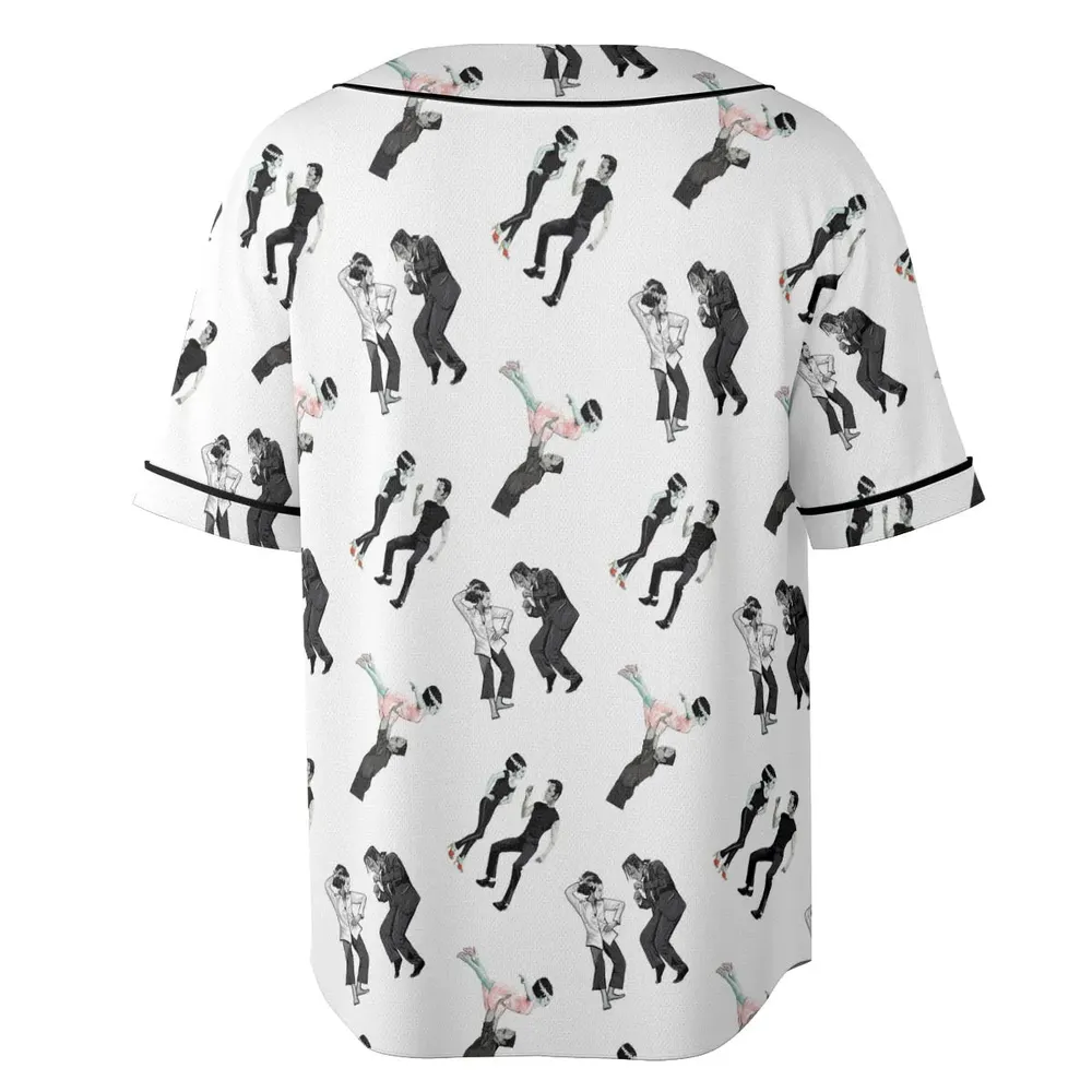 Frankenstein And Bride Movie Dance Scenes Unisex Baseball Jersey - 4