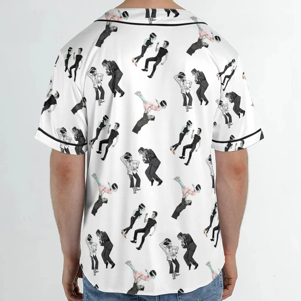 Frankenstein And Bride Movie Dance Scenes Unisex Baseball Jersey - 2