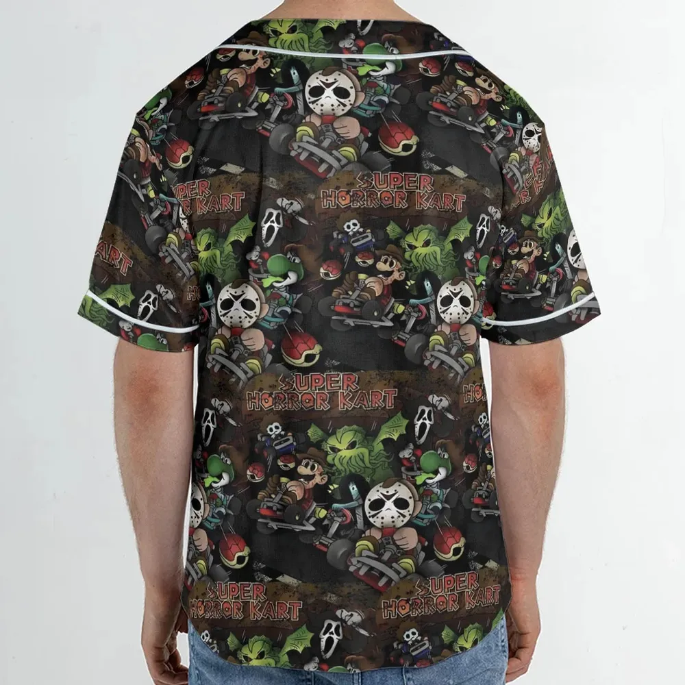 Super Horror Kart Unisex Baseball Jersey - 2