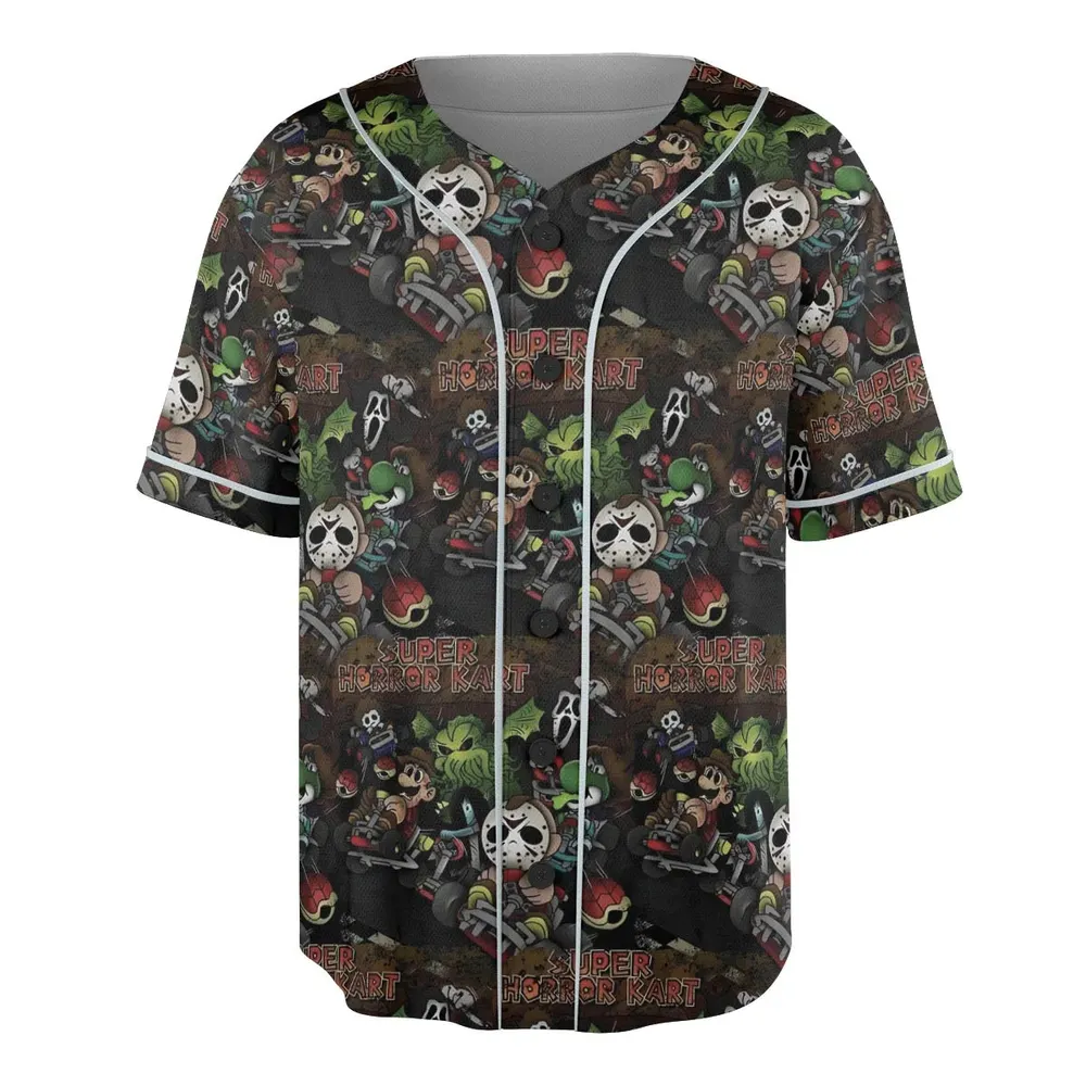 Super Horror Kart Unisex Baseball Jersey - 3