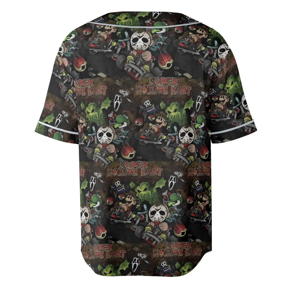 Super Horror Kart Unisex Baseball Jersey - 4