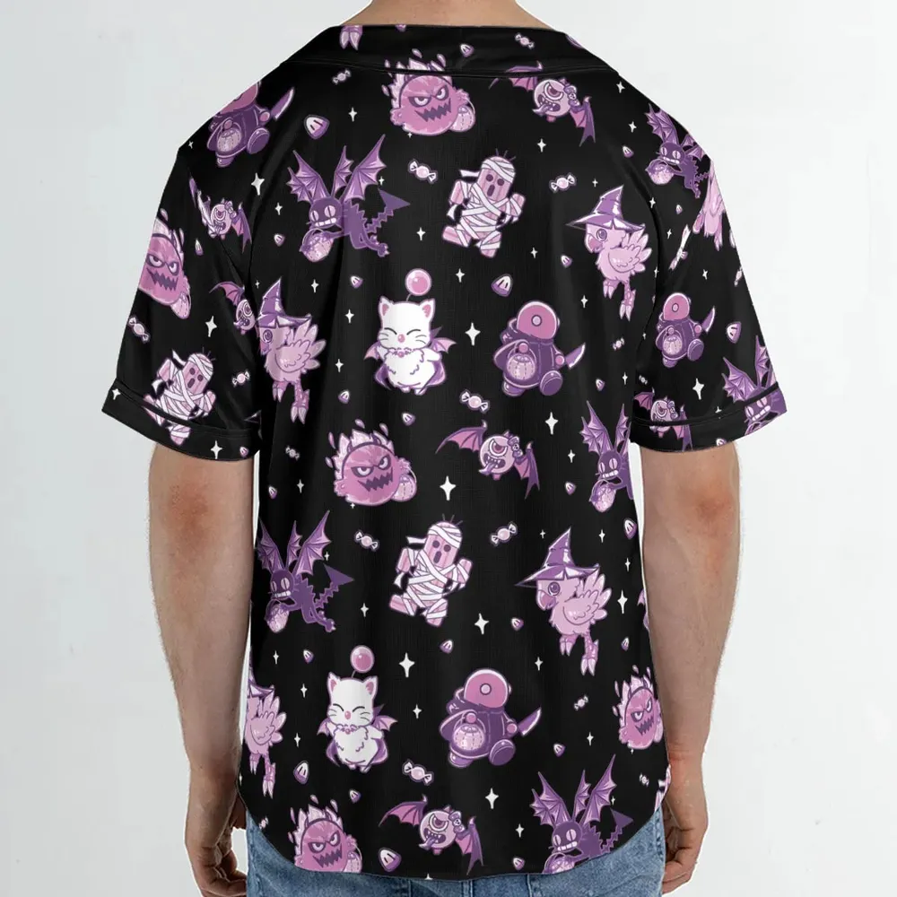 Halloween Final Fantasy Cuties Unisex Baseball Jersey - 2