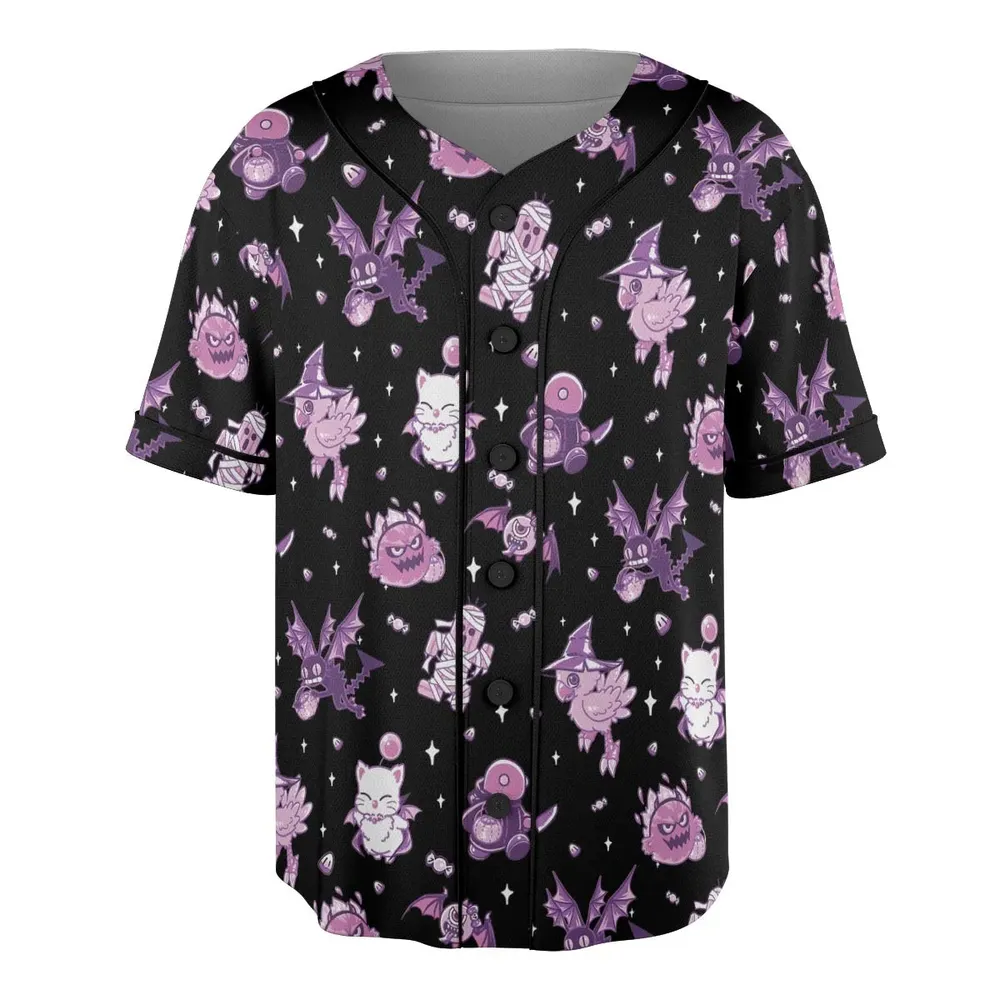Halloween Final Fantasy Cuties Unisex Baseball Jersey - 3