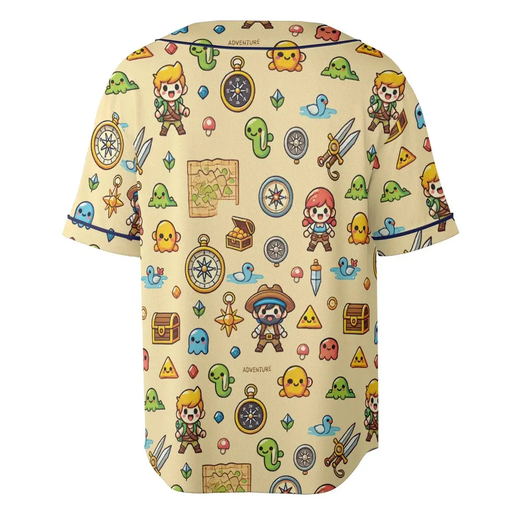 Quest Mode On The Legend of Zelda Unisex Baseball Jersey - 4