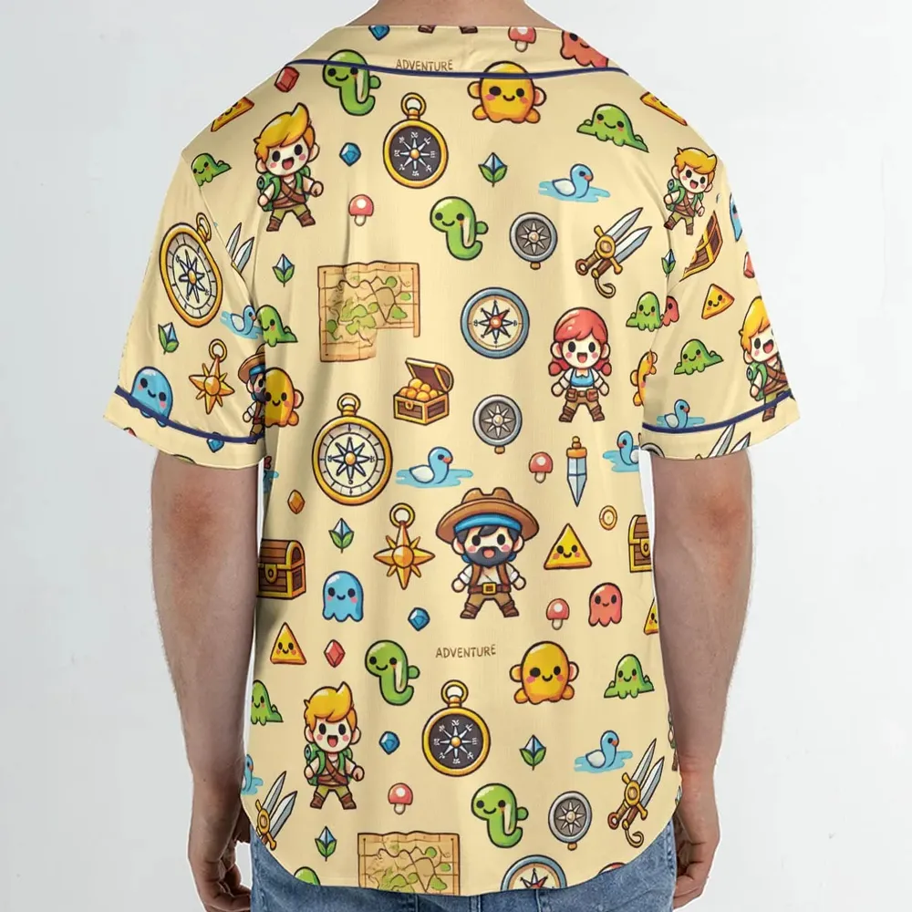 Quest Mode On The Legend of Zelda Unisex Baseball Jersey - 2