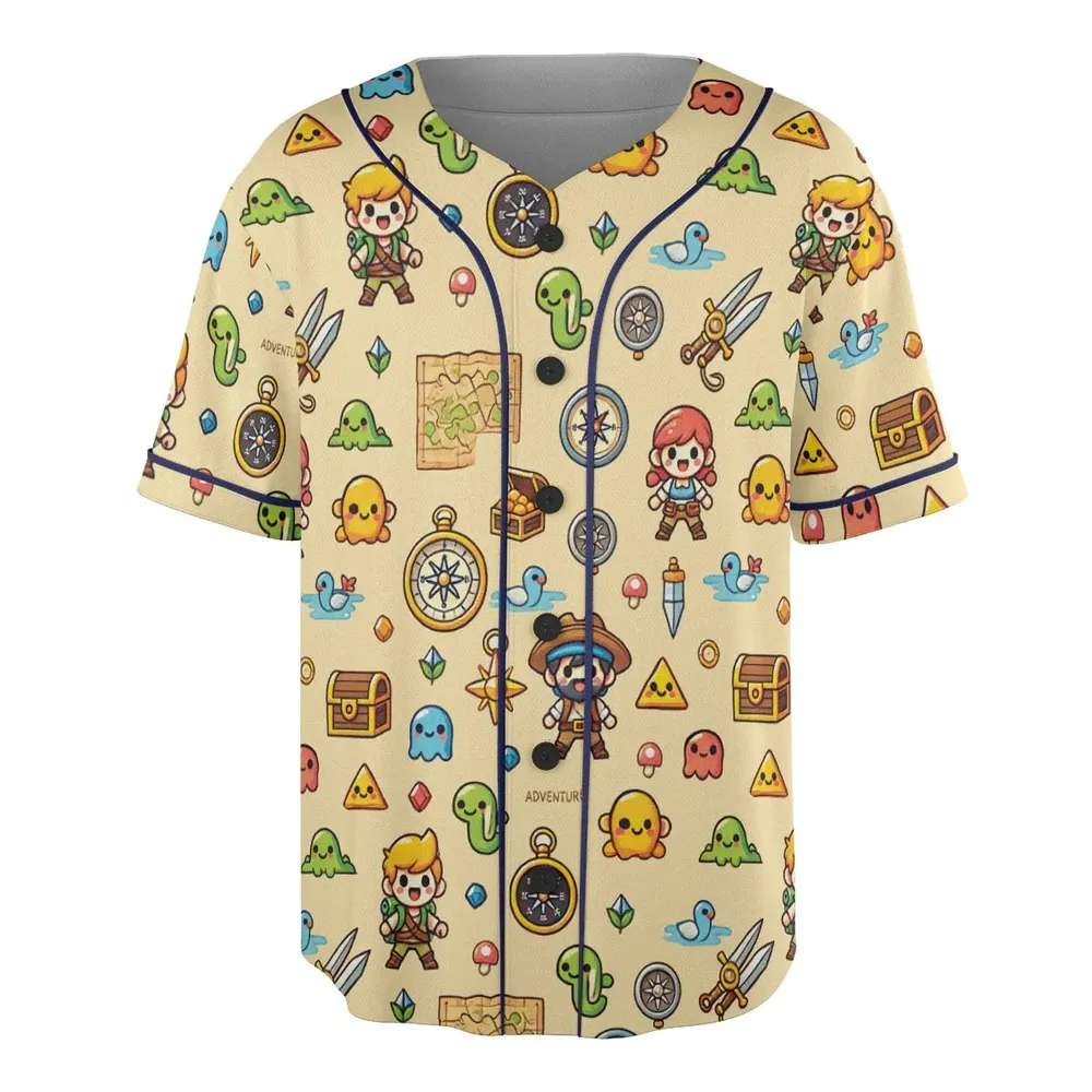 Quest Mode On The Legend of Zelda Unisex Baseball Jersey - 3