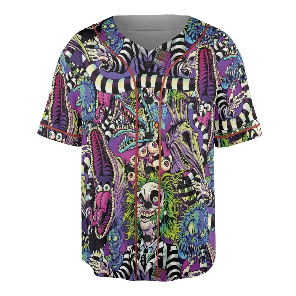Stay Spooky Beetlejuice Unisex Baseball Jersey - 3