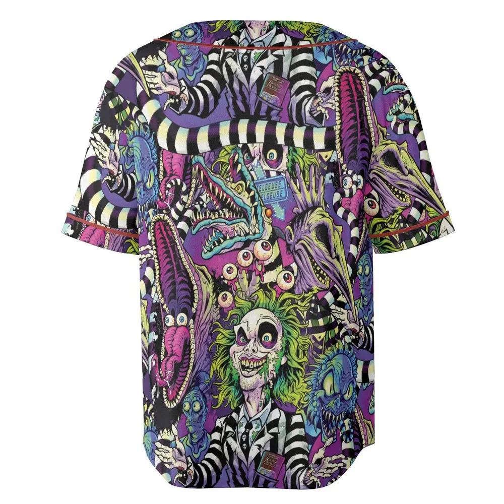 Stay Spooky Beetlejuice Unisex Baseball Jersey - 4