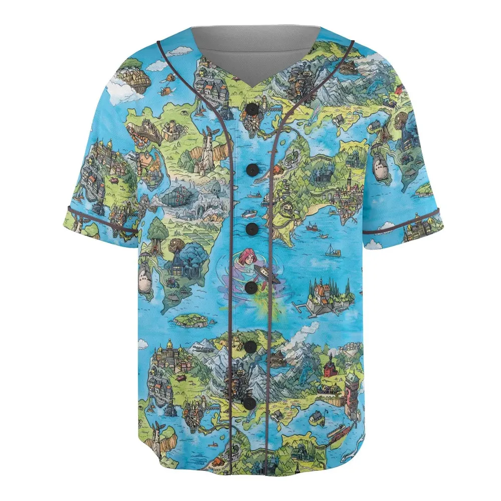 Ghibli Land Unisex Baseball Jersey - 3