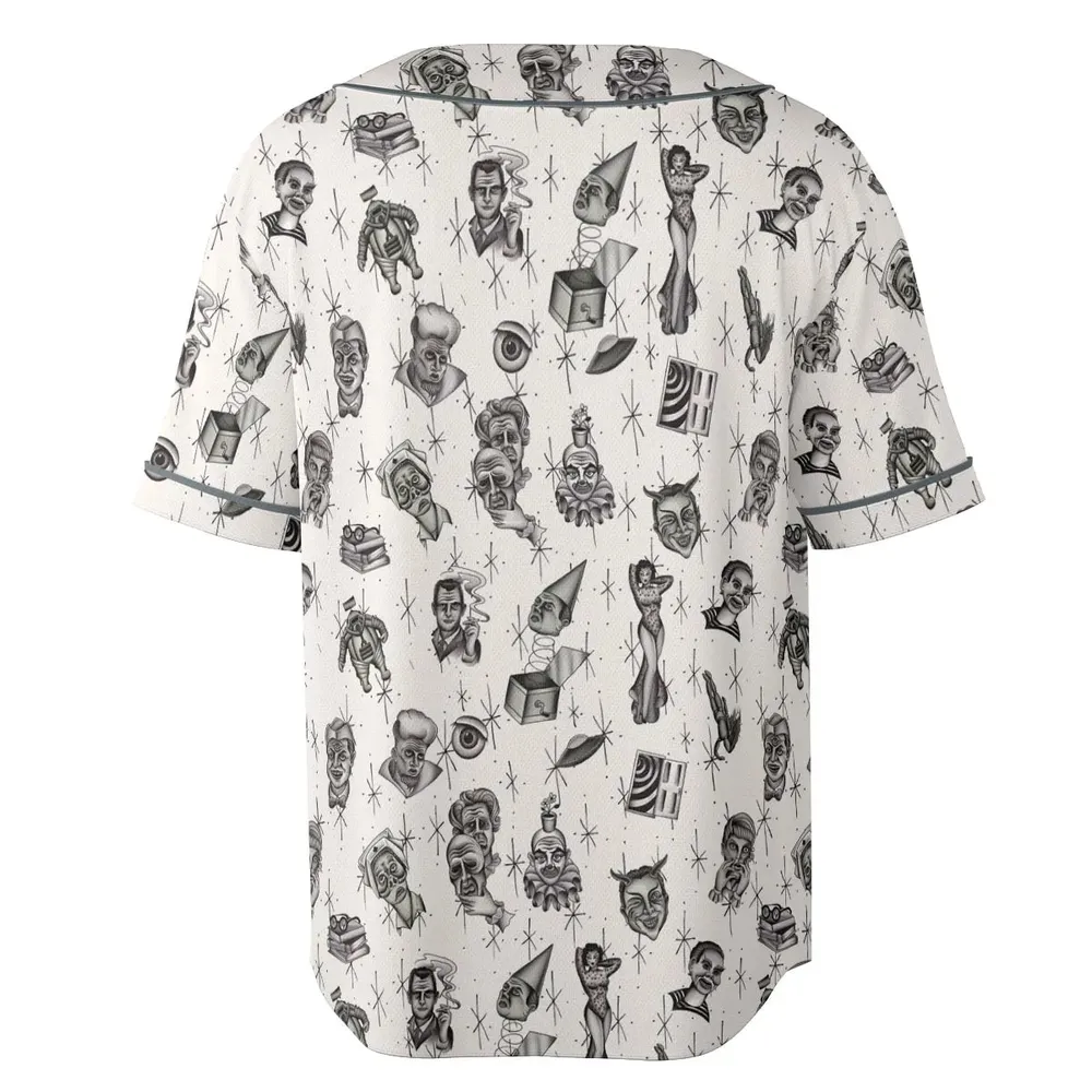 The Twilight Zone Characters Pattern Unisex Baseball Jersey - 4