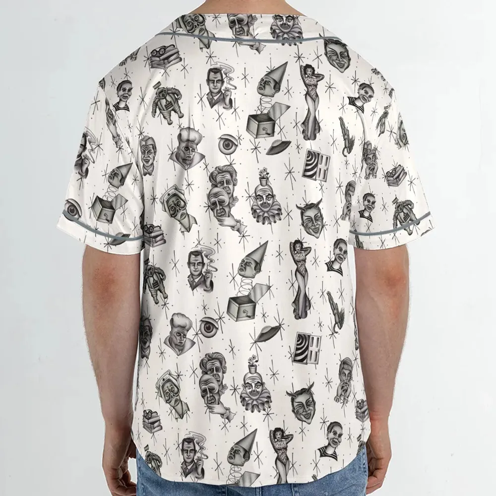 The Twilight Zone Characters Pattern Unisex Baseball Jersey - 2