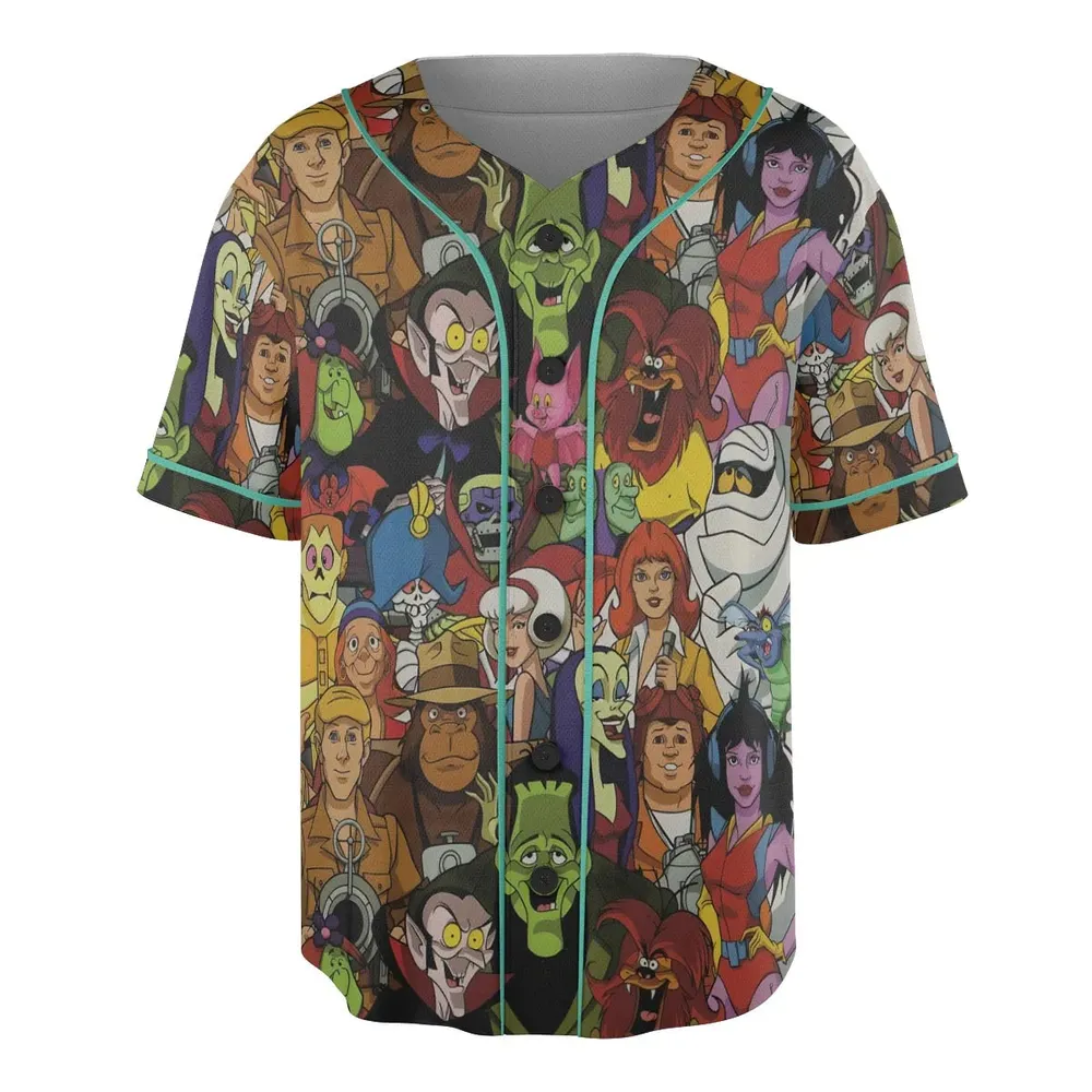 Frightfully Funny Ghostbusters Groovie Goolies Unisex Baseball Jersey - 3