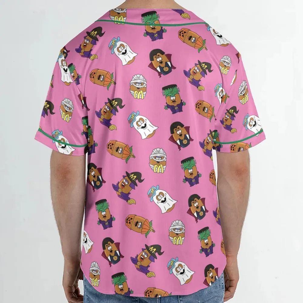 Halloween McNugget Buddies Unisex Baseball Jersey - 2