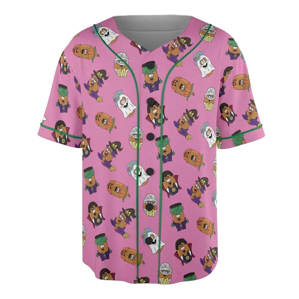 Halloween McNugget Buddies Unisex Baseball Jersey - 3