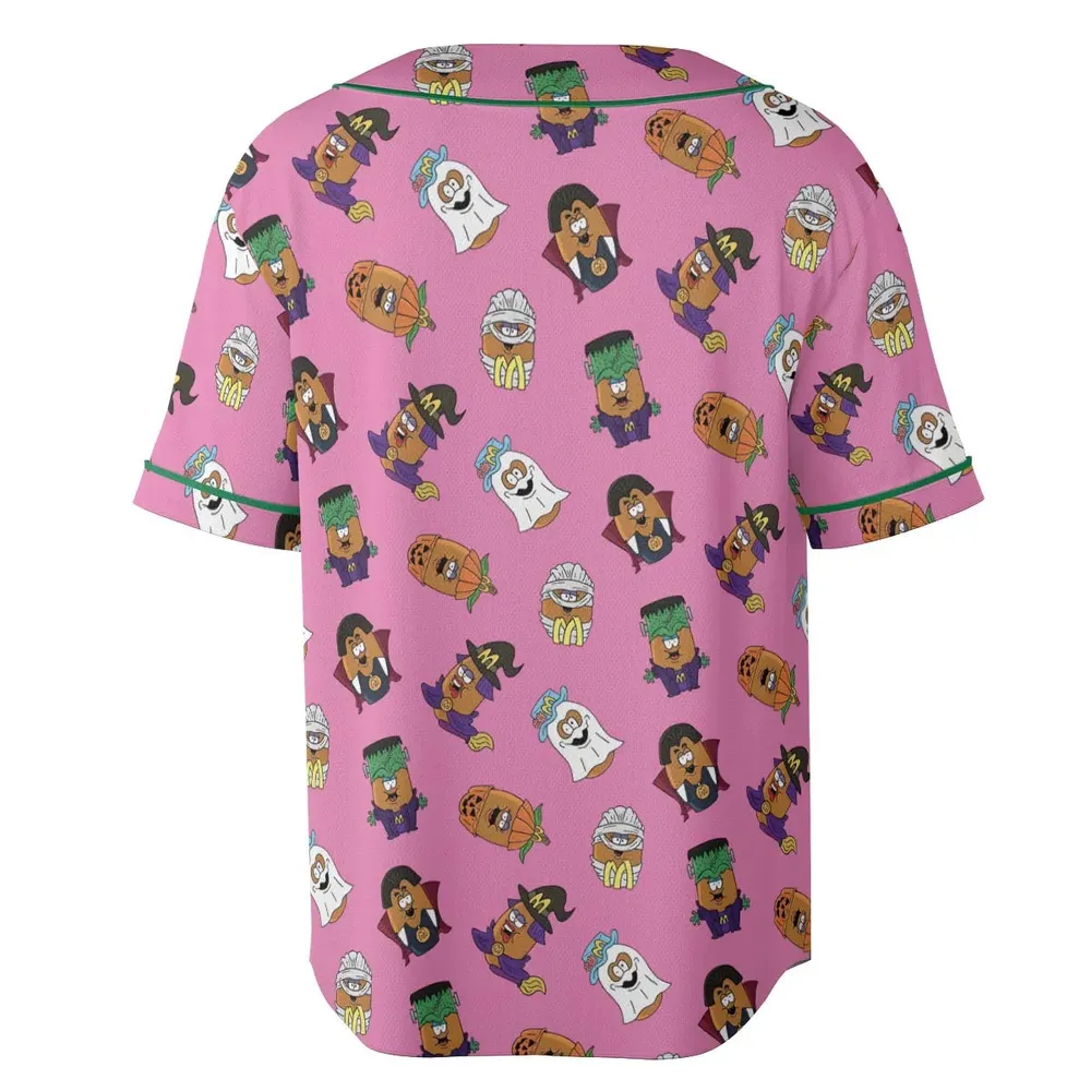 Halloween McNugget Buddies Unisex Baseball Jersey - 4