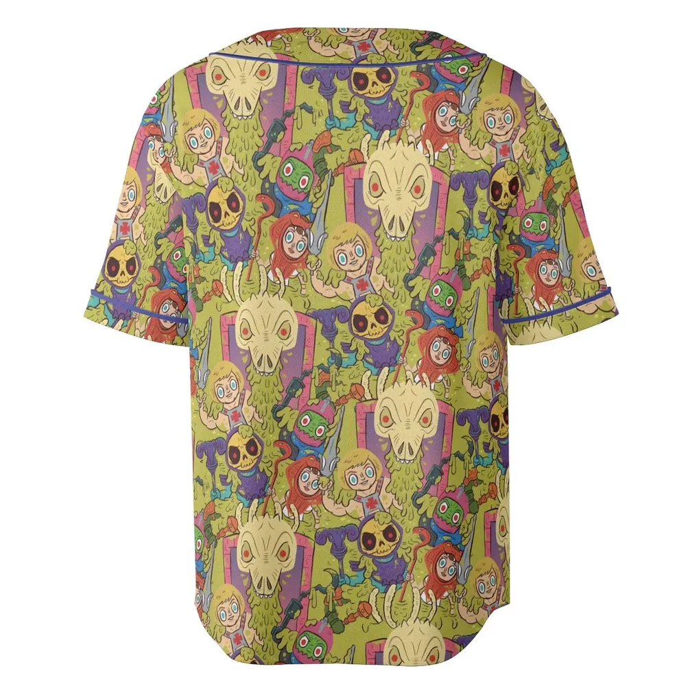 Victims of the Slime Pit He-Man and the Masters of the Universe Unisex Baseball Jersey - 4
