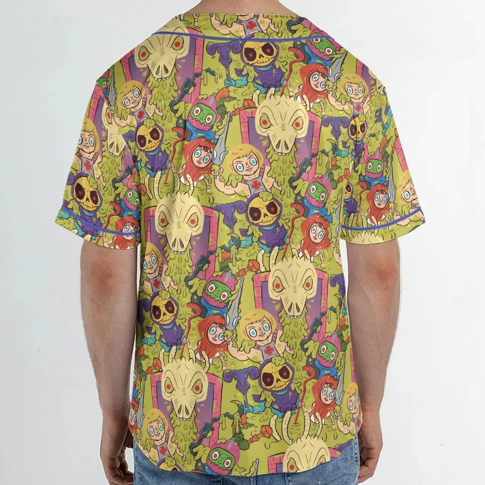 Victims of the Slime Pit He-Man and the Masters of the Universe Unisex Baseball Jersey - 2