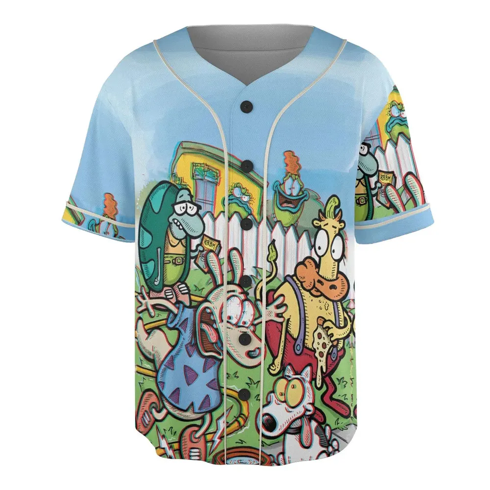 Spunky Style Rocko's Modern Life Unisex Baseball Jersey - 3