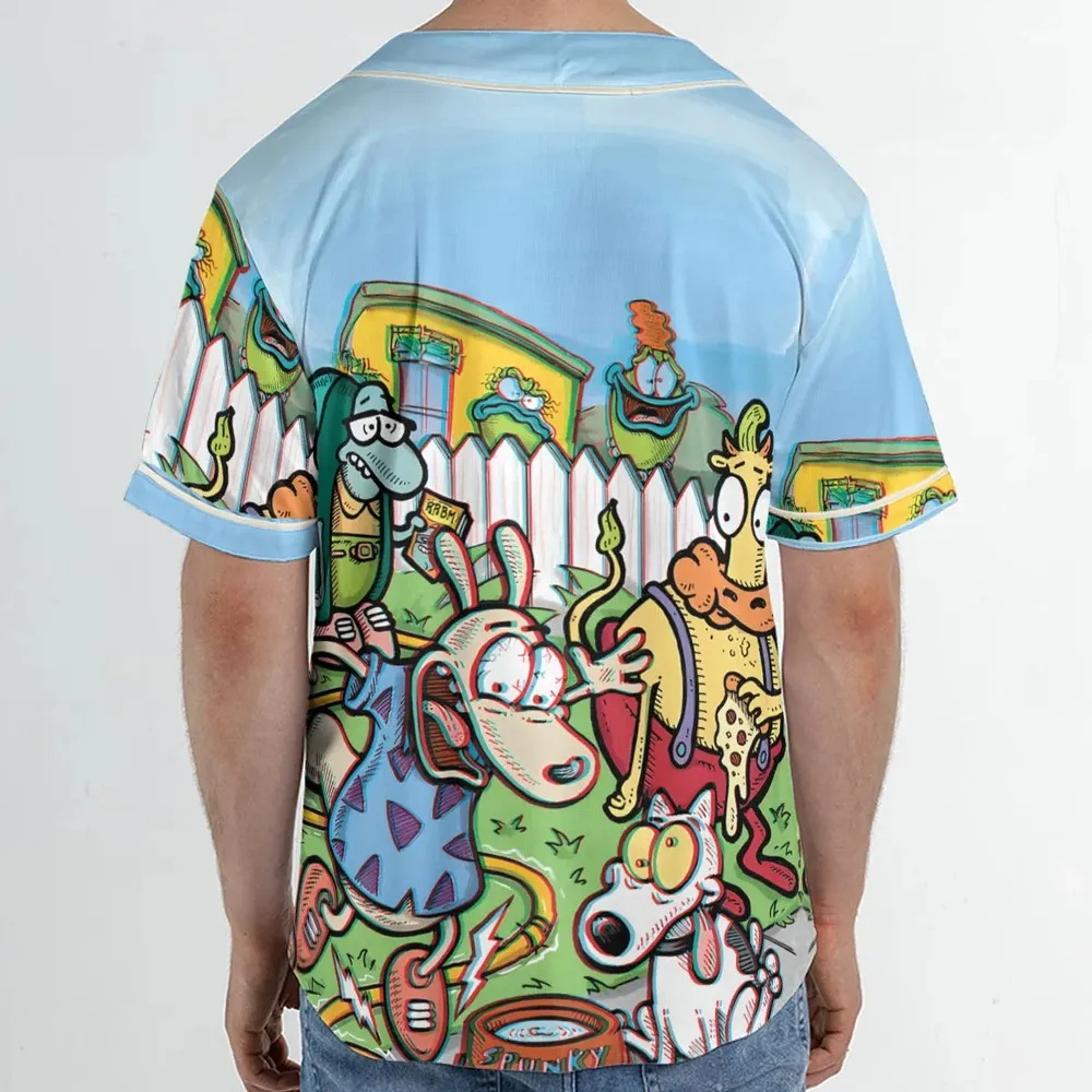 Spunky Style Rocko's Modern Life Unisex Baseball Jersey - 2