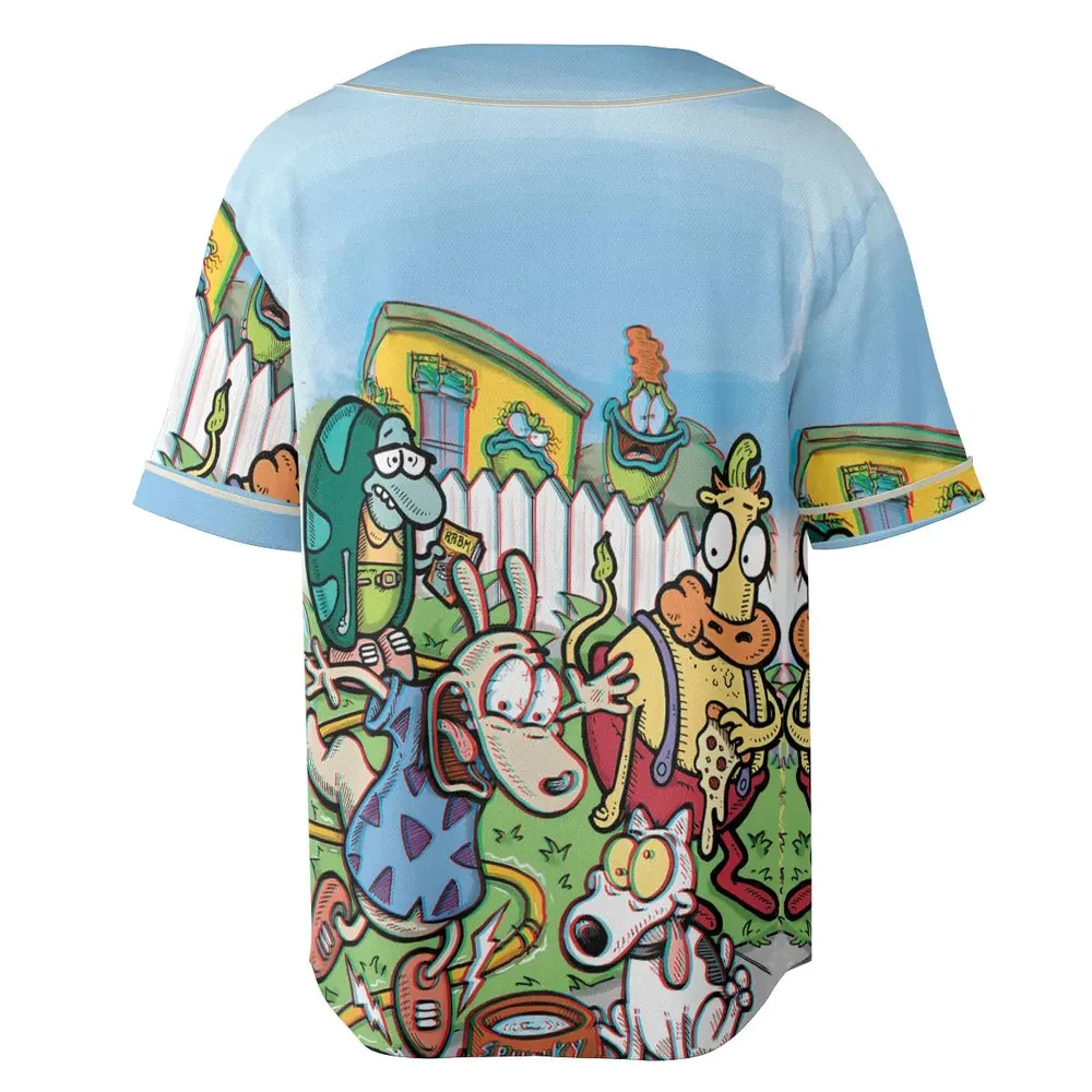 Spunky Style Rocko's Modern Life Unisex Baseball Jersey - 4