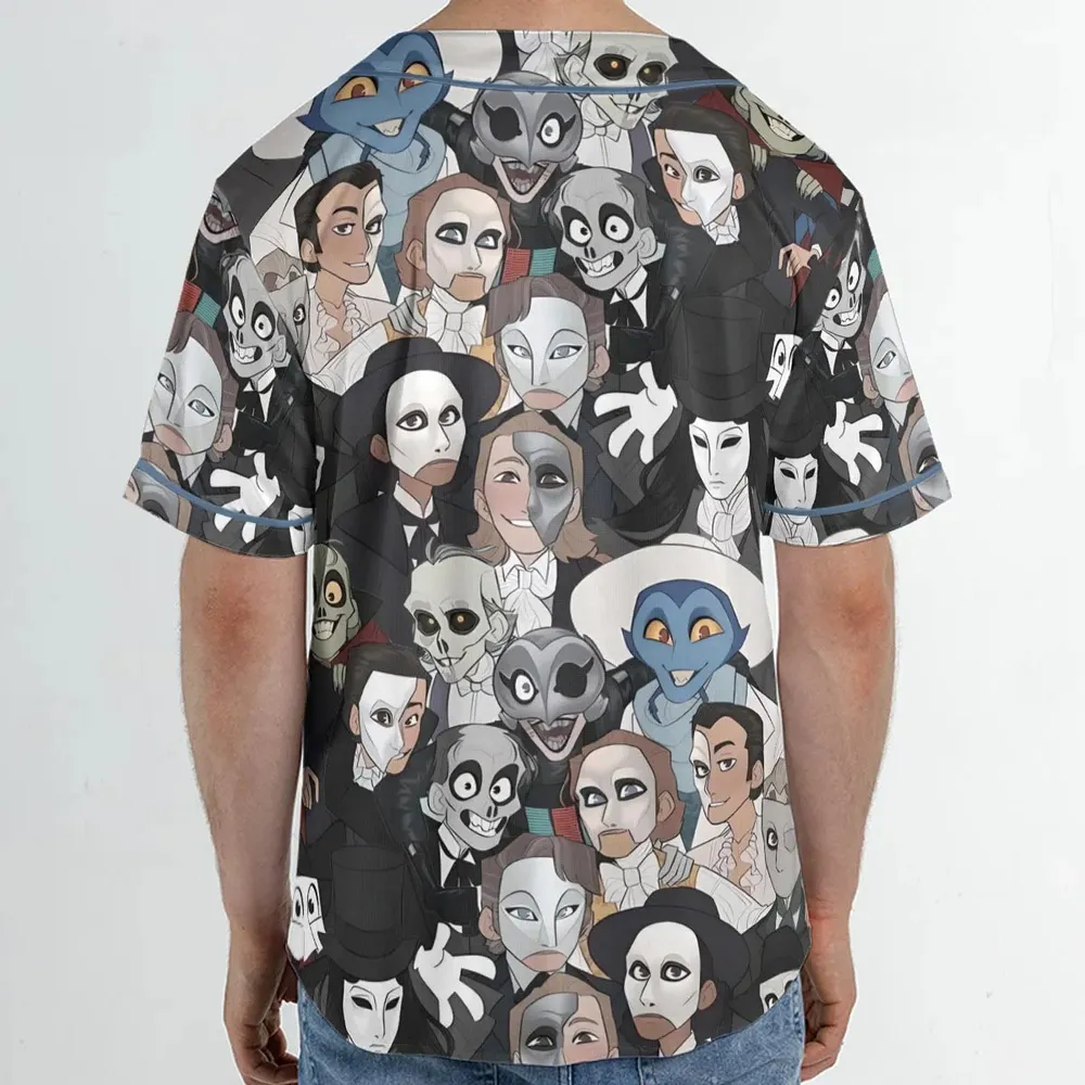 Faces The Phantom of Opera Unisex Baseball Jersey - 2