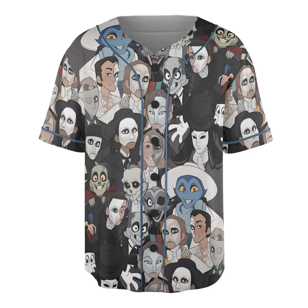 Faces The Phantom of Opera Unisex Baseball Jersey - 3