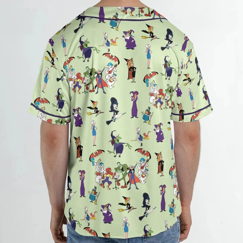 70s Witches Cartoon Characters Unisex Baseball Jersey - 2