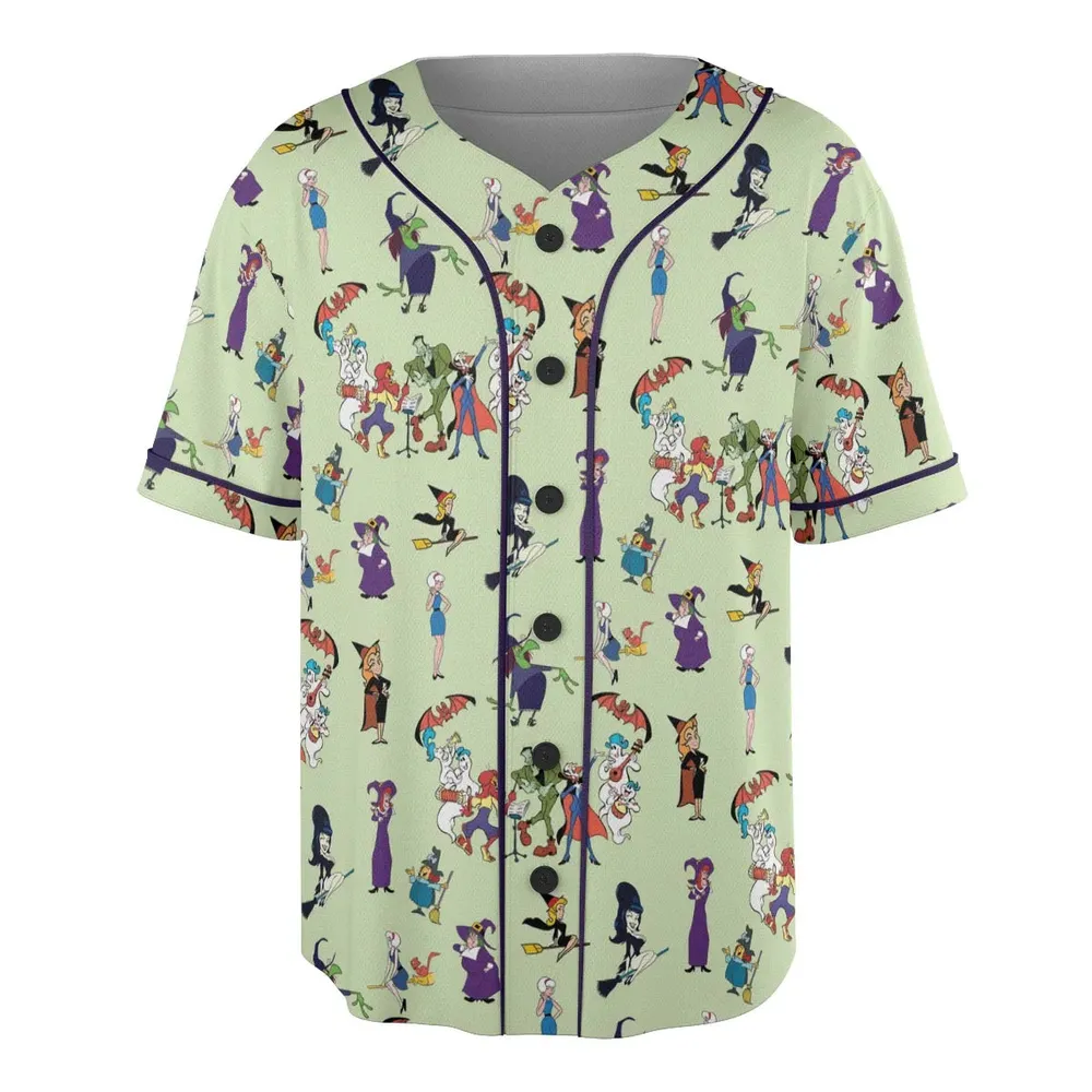 70s Witches Cartoon Characters Unisex Baseball Jersey - 3