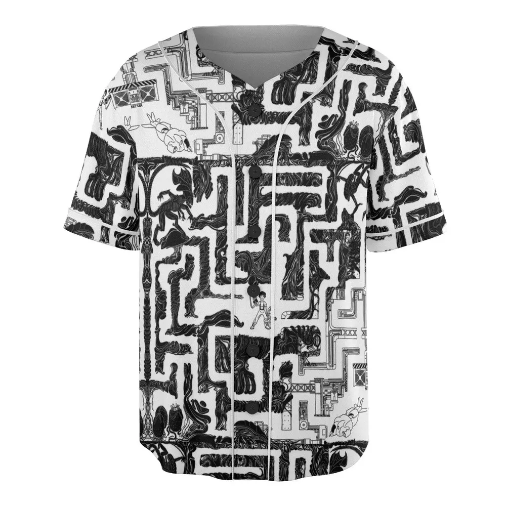 Xenomorph Alien Maze Unisex Baseball Jersey - 3