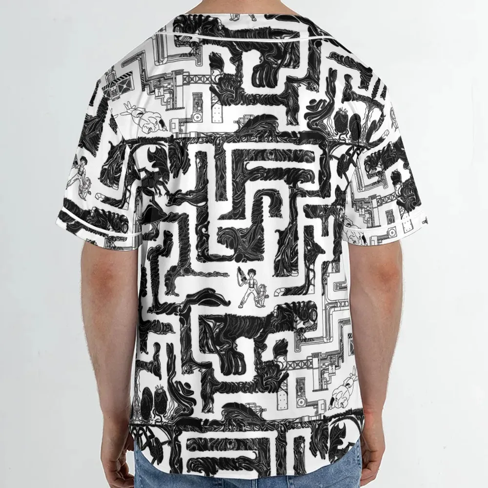 Xenomorph Alien Maze Unisex Baseball Jersey - 2